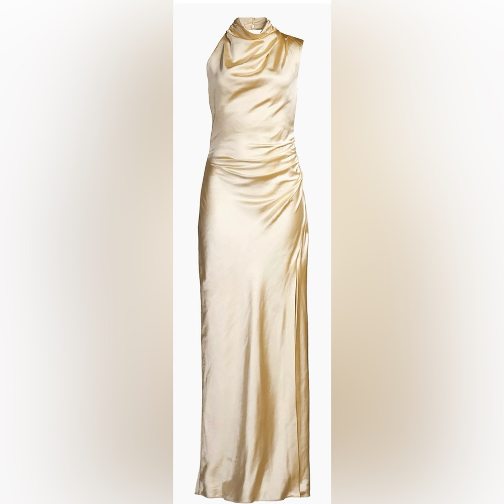 Misha Constantina Dress | M | NWT | Soft Gold